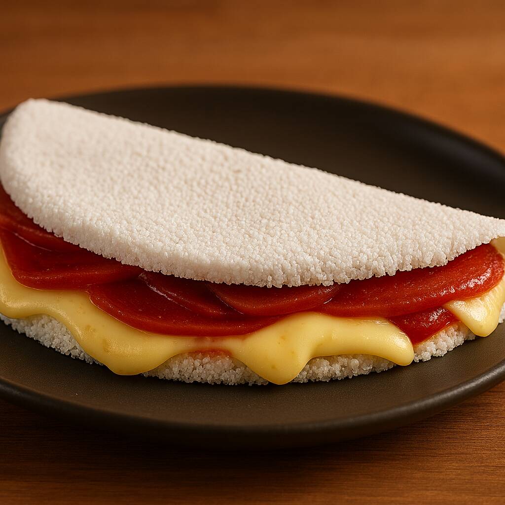 Massa de tapioca com goiabada e queijo