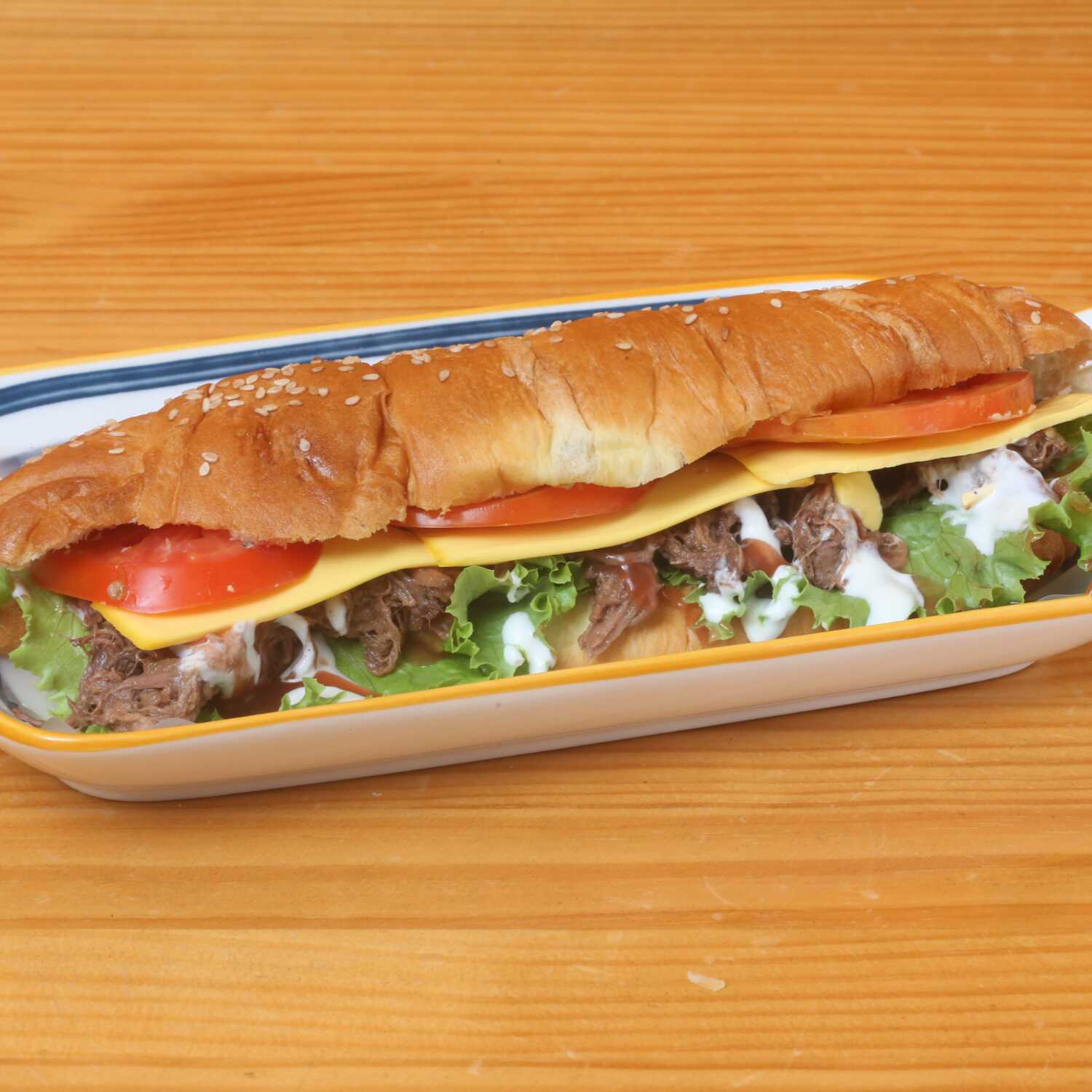 Sándwich de carne mechada