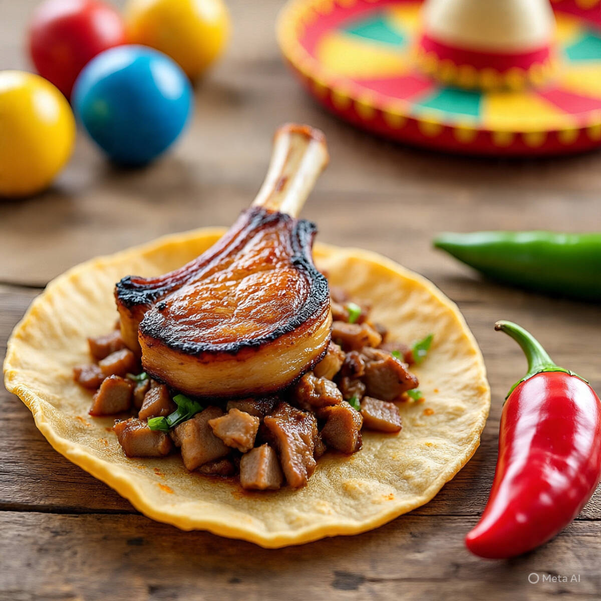 Taco Chuleta Maíz