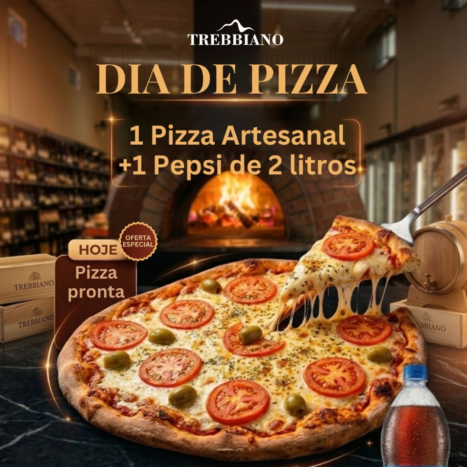 Calabresa, Marguerita, Mussarela, Lombinho Escreva o sabor na observação