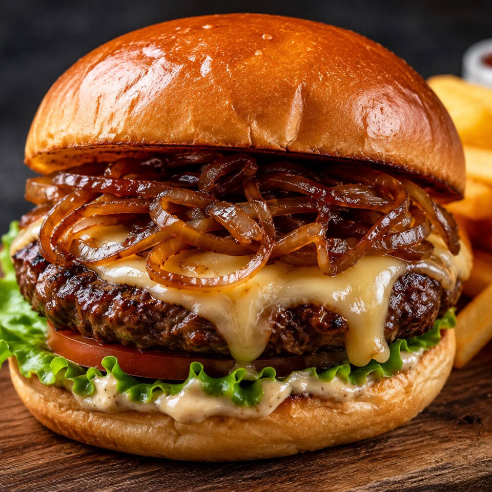 2X1 HAMBURGUESA DE CEBOLLA CARAMELIZADA
