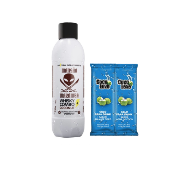 1 Garrafa 1L + 2 Gelos de Coco + 2 Copos