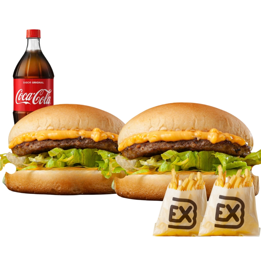 2 x salada + 2 batata + 1 refri 1L