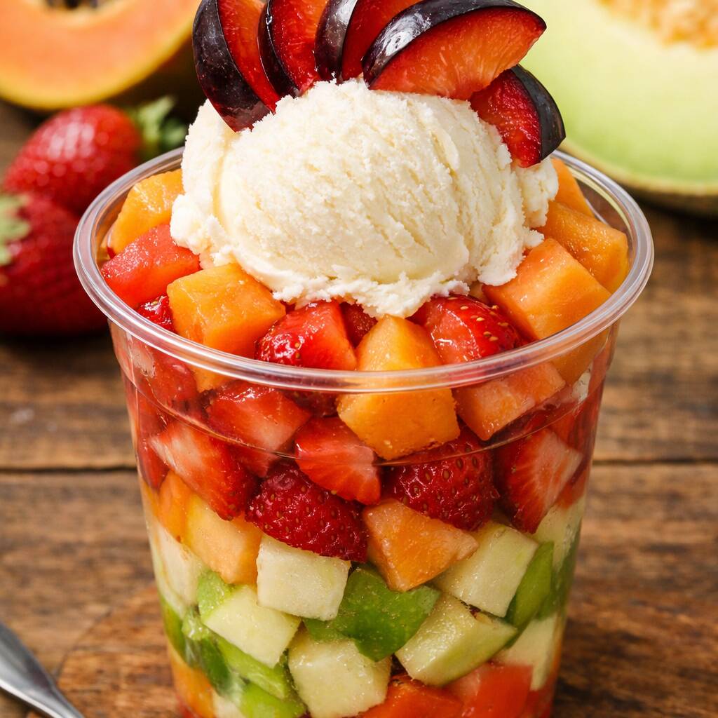 🍨 Vaso de Frutas con Helado
