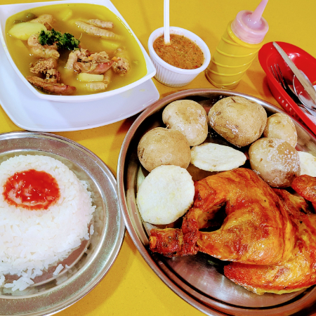 Combo 7 Medio Pollo, Sopa + Gaseosa