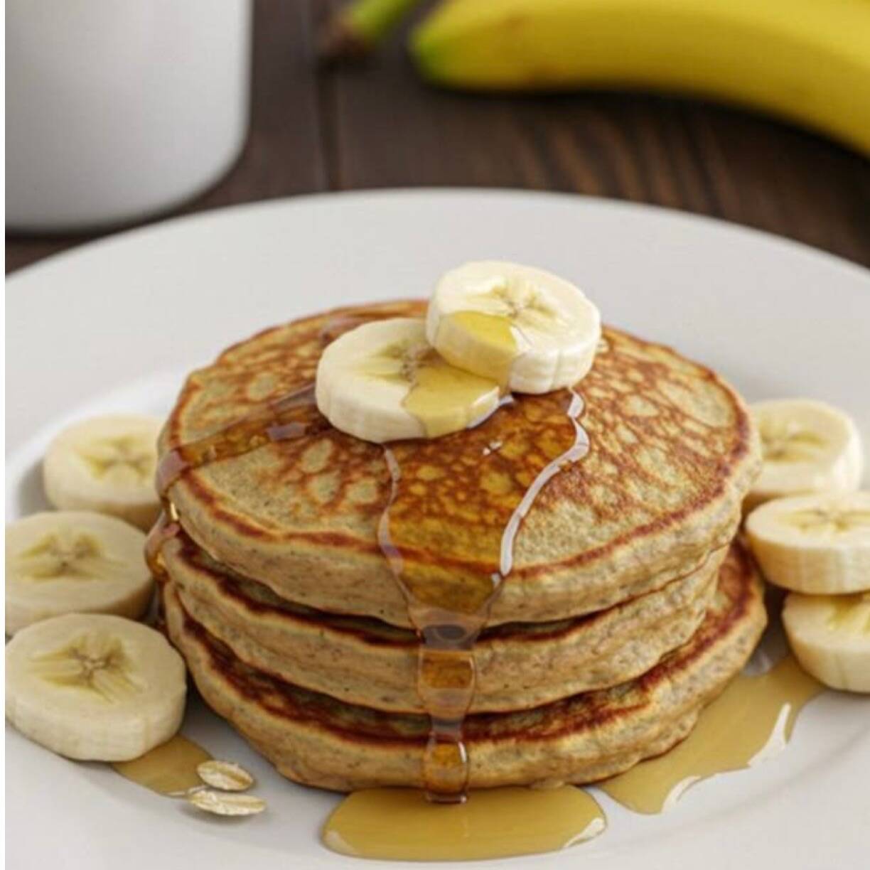 Hotcakes Saludables ,a elegir plátano,manzana ,zan