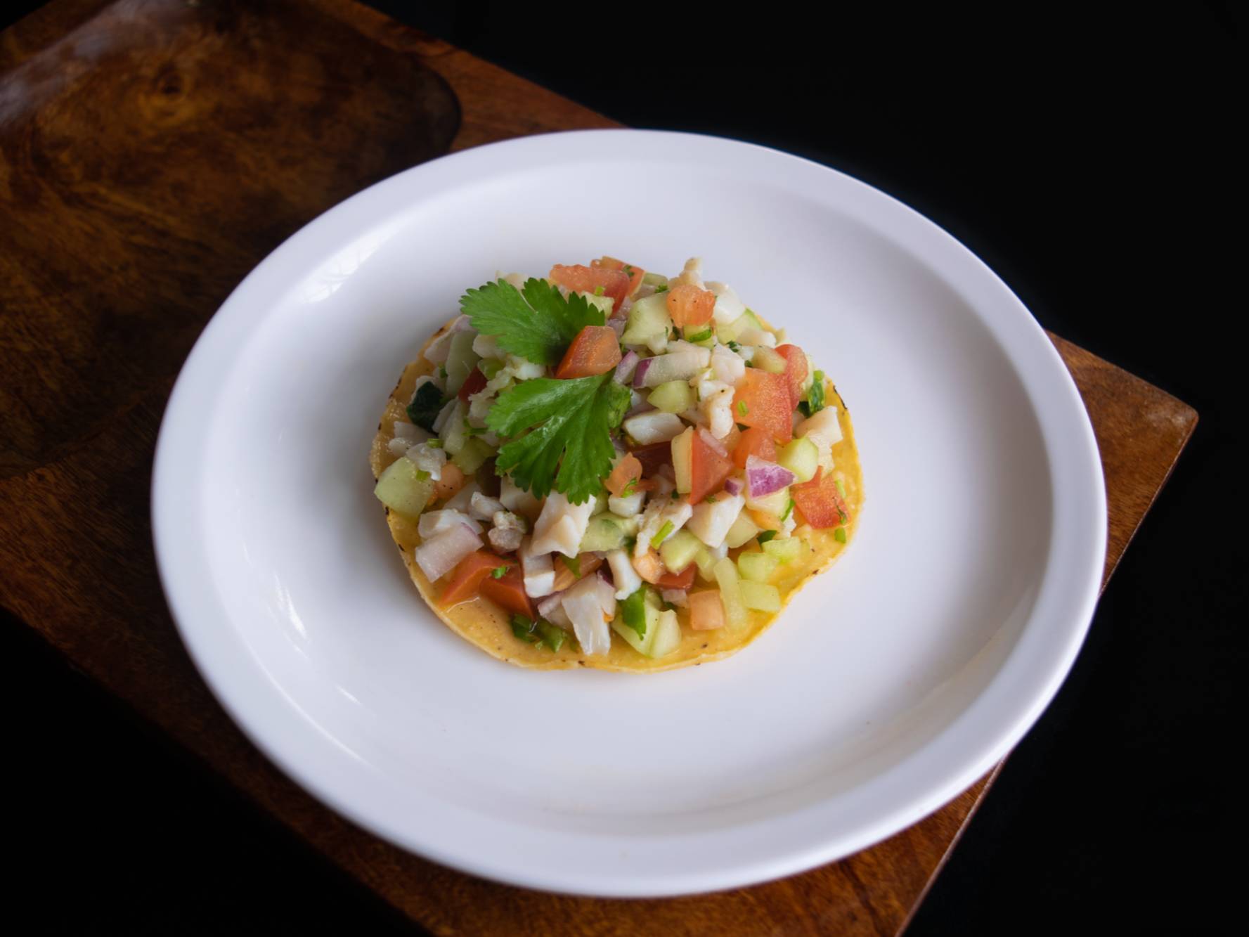 Tostada de Ceviche de Pescado