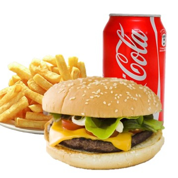 COMBO Chees Burger + Papas 150g + Coca Cola 350ml