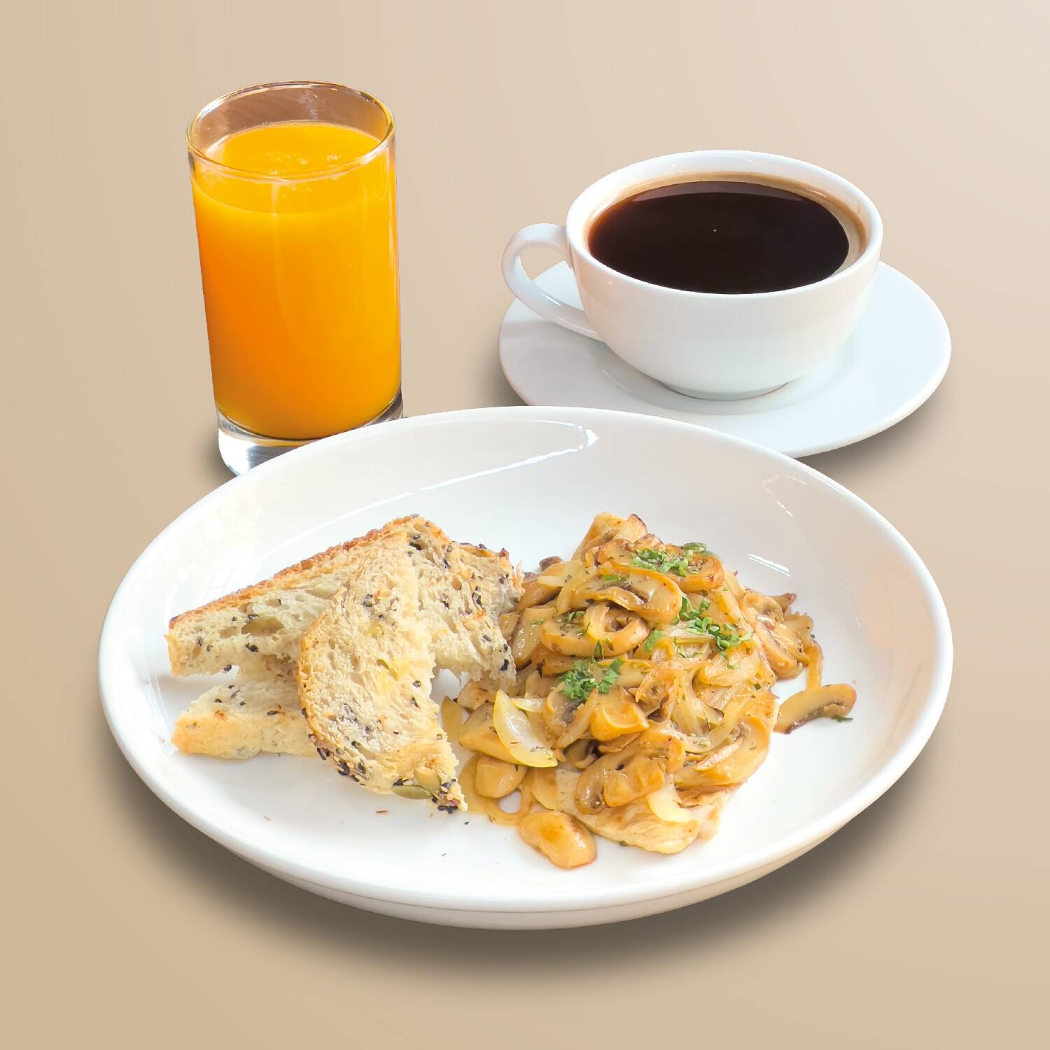 Desayuno Pechuga con Champiñones