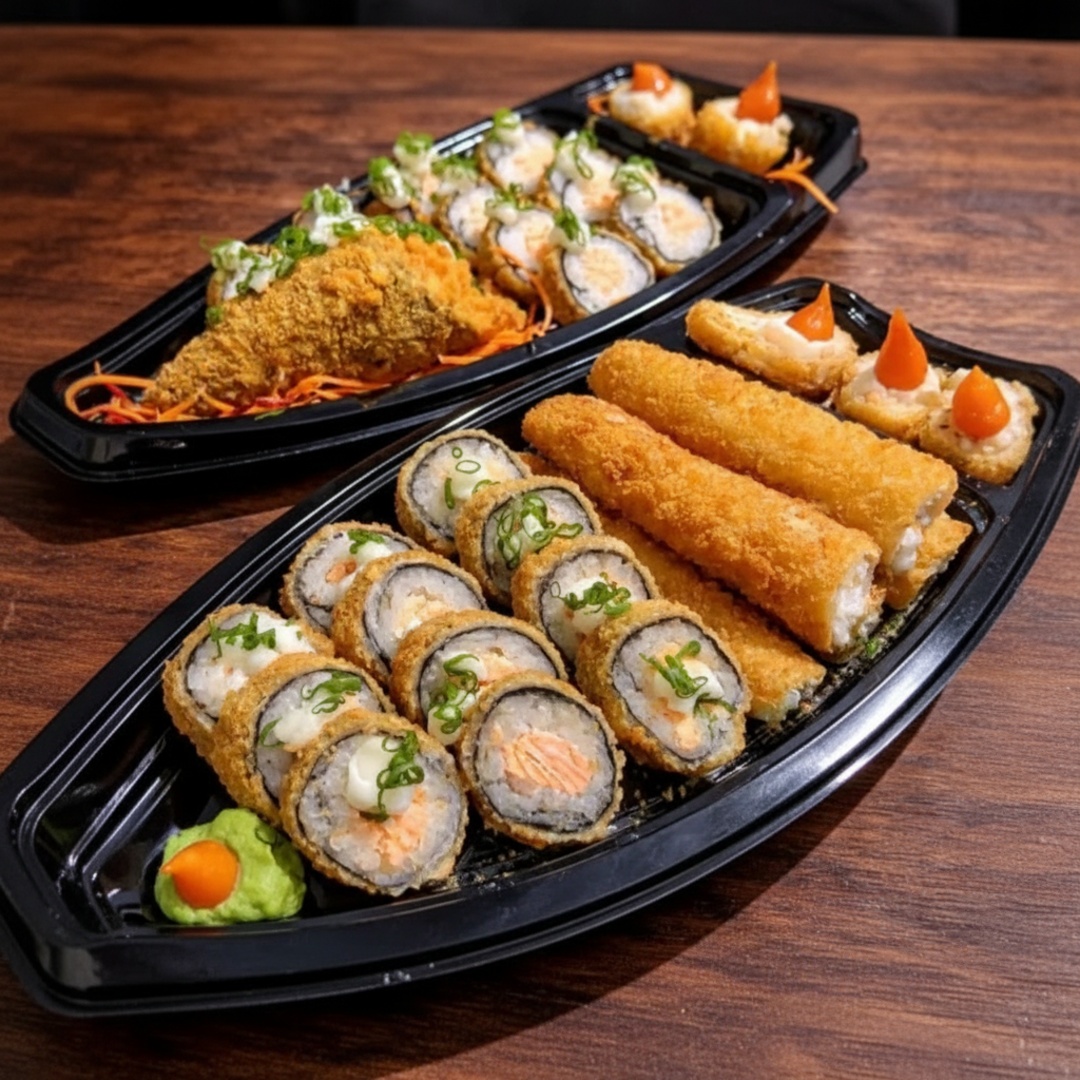 20 hots, 10 bolinhos e 1 temaki hot