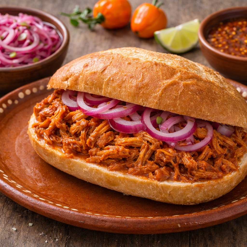 Torta de Cochinita Pibil
