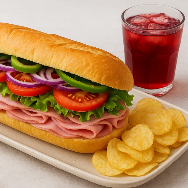 Combo Baguett de Jamón de Pierna y Agua Fresca