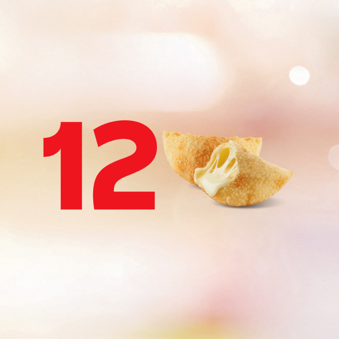 Aproveite essa promoção Incrível para levar essa novidade, 12 deliciosos pastéis nos sabores de Carne, Queijo ou Calabresa. Compre 10, leve 12.