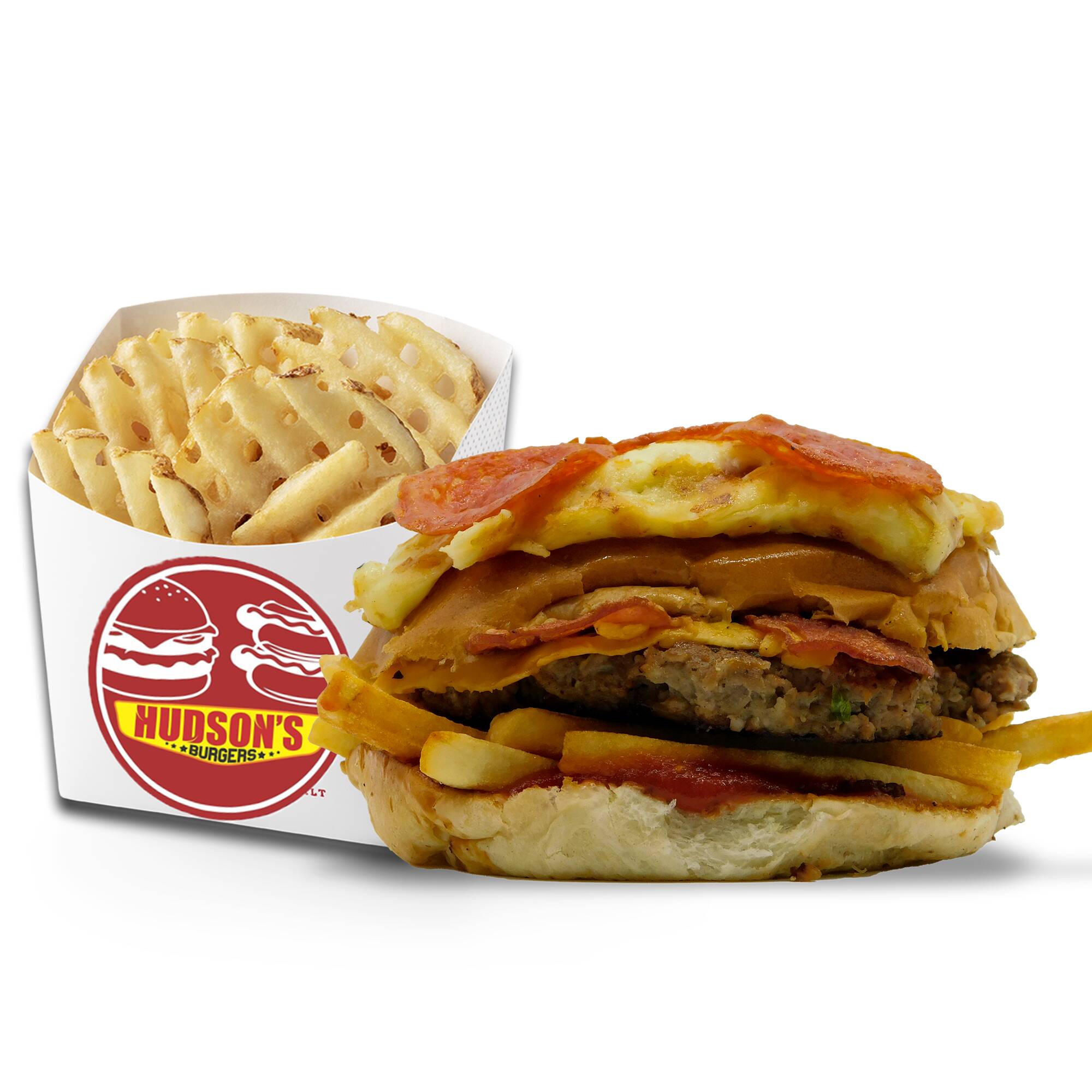 Combo-Pizza y Papas Waffle