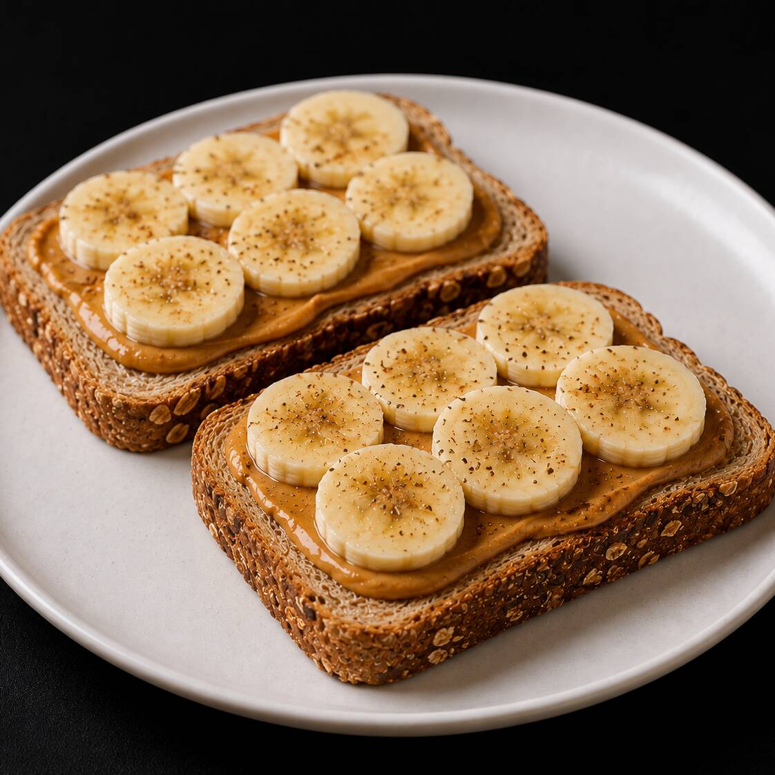 Toast de Crema de Cacahuate con Platano