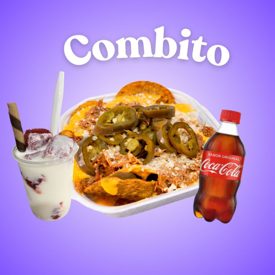 Fresas Mini + Tosti Nachos Carne + Refresco 250ml