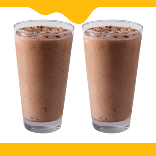 Nesta promoção você leva 2 McShakes. O McShake é feito com leite e batido na hora com as deliciosas opções de Ovomaltine, chocolate Kopenhagen ou Morango.