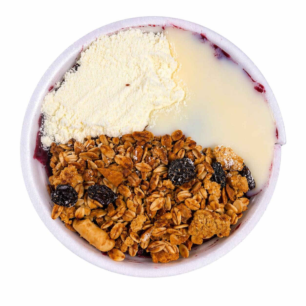 03 acompanhamentos grátis , todos os acompanhamentos vão dentro do pote.
leite pó , leite condensado , granola .
caso não queira algum desses acompanhamentos , favor solicitar retirada na observação ou Chat .