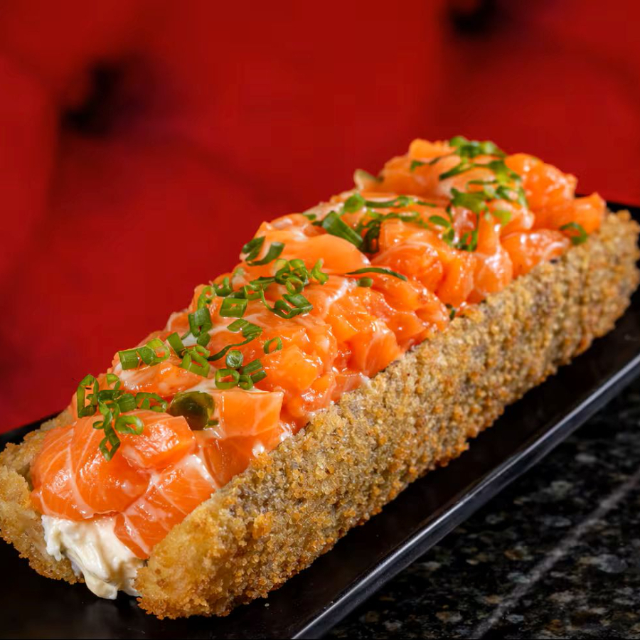 Big hot ,Salmão em cubos e cream cheese