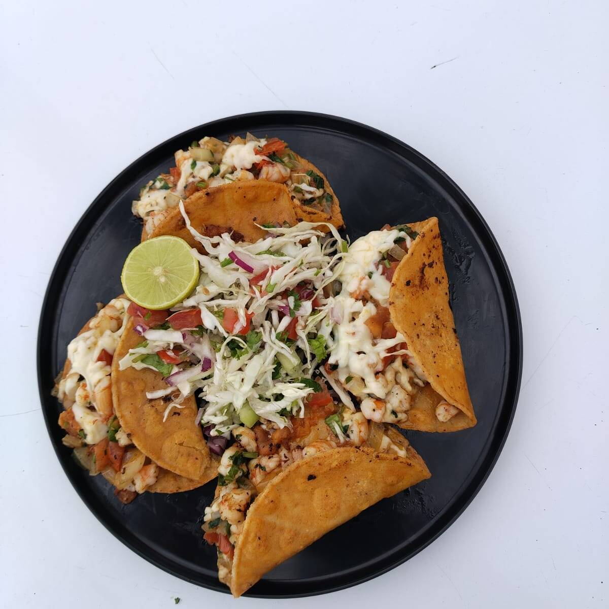 Quesadillas Montadas De Camarones
