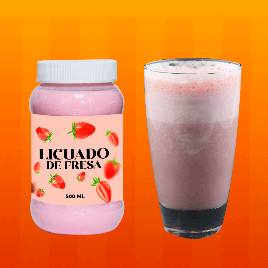 Licuado De Fresa 500 ml