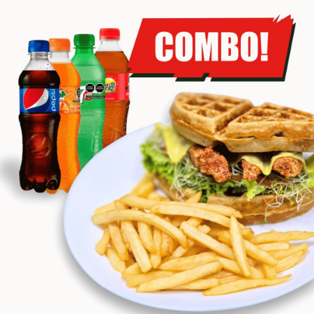 Combo Waffle Chicken Sandwich + Pepsi