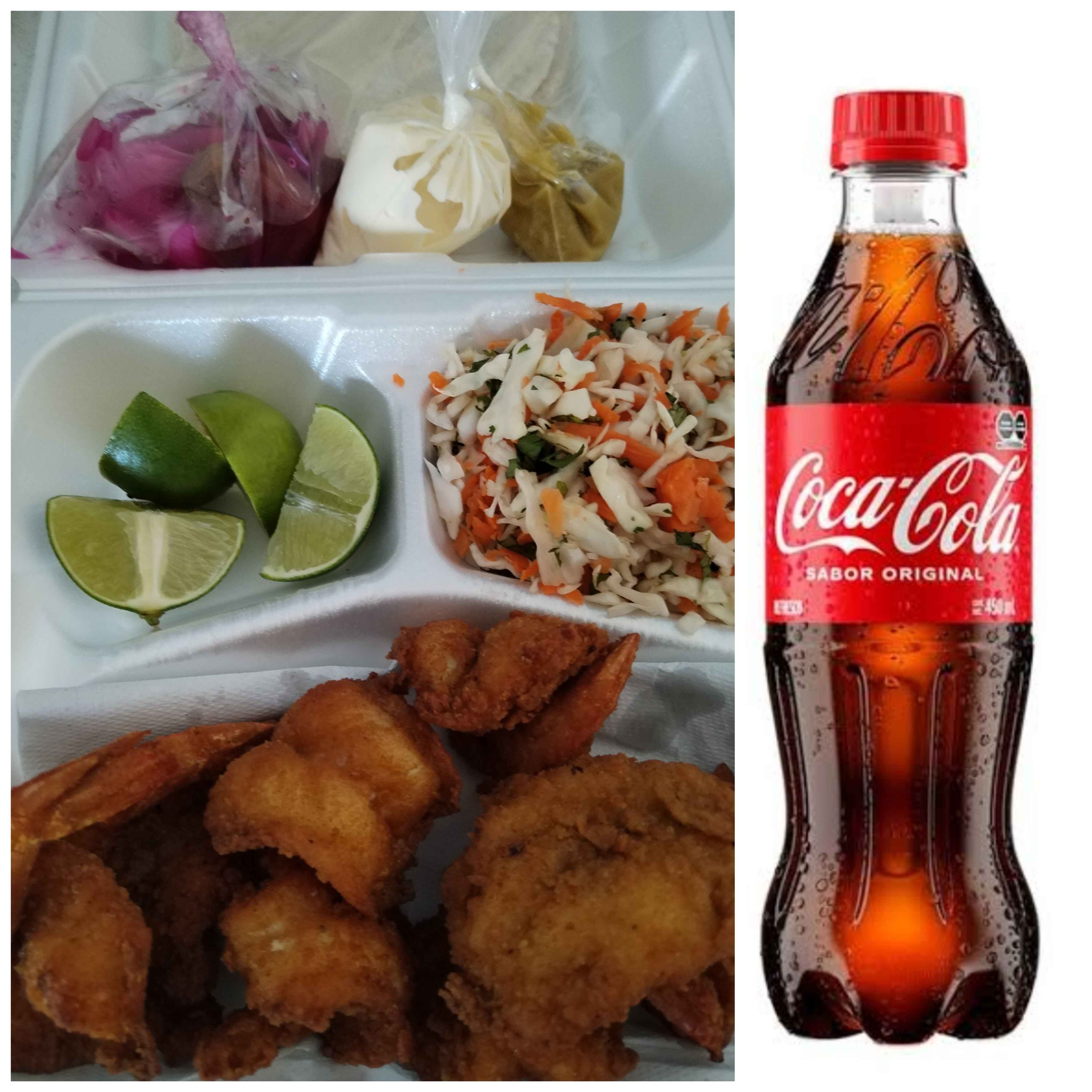 Camarón Empanizado más Refresco