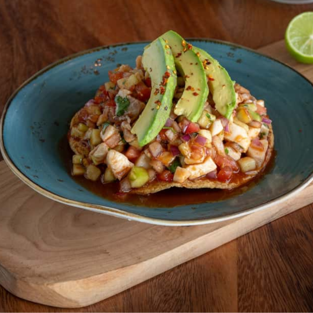 Tostada de Ceviche de Camarón