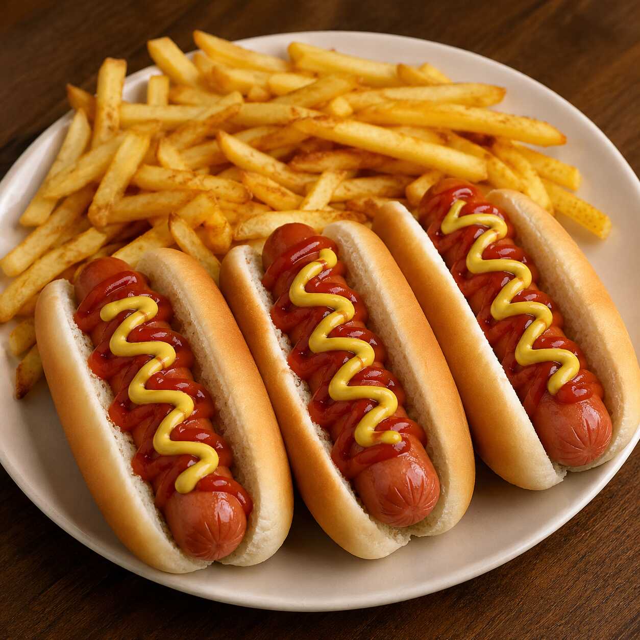 Hat-Tricks Orden de 3 Hot Dogs mas Papas