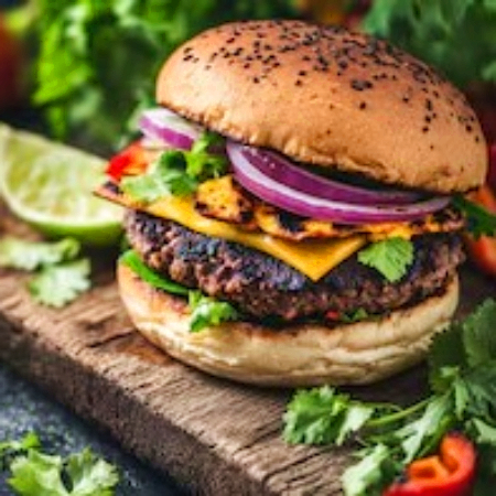HAMBURGUESA MEXICANA+ Papas Francesas+Gaseosa250ml