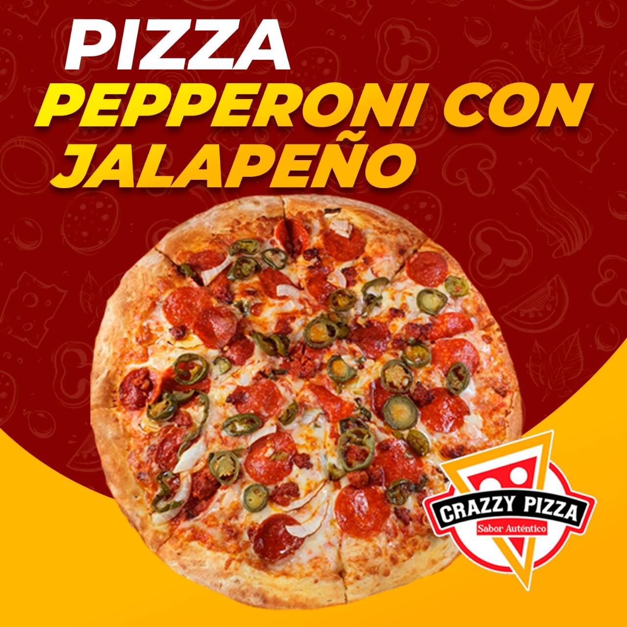 Pizza Pepperoni y Jalapeño