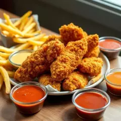 3 Tender BBQ + papas + jamaica 500ml
