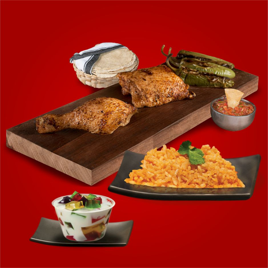 Combo Ind 1 (1/4 Pollo + 1 Compl + 1 Postre)