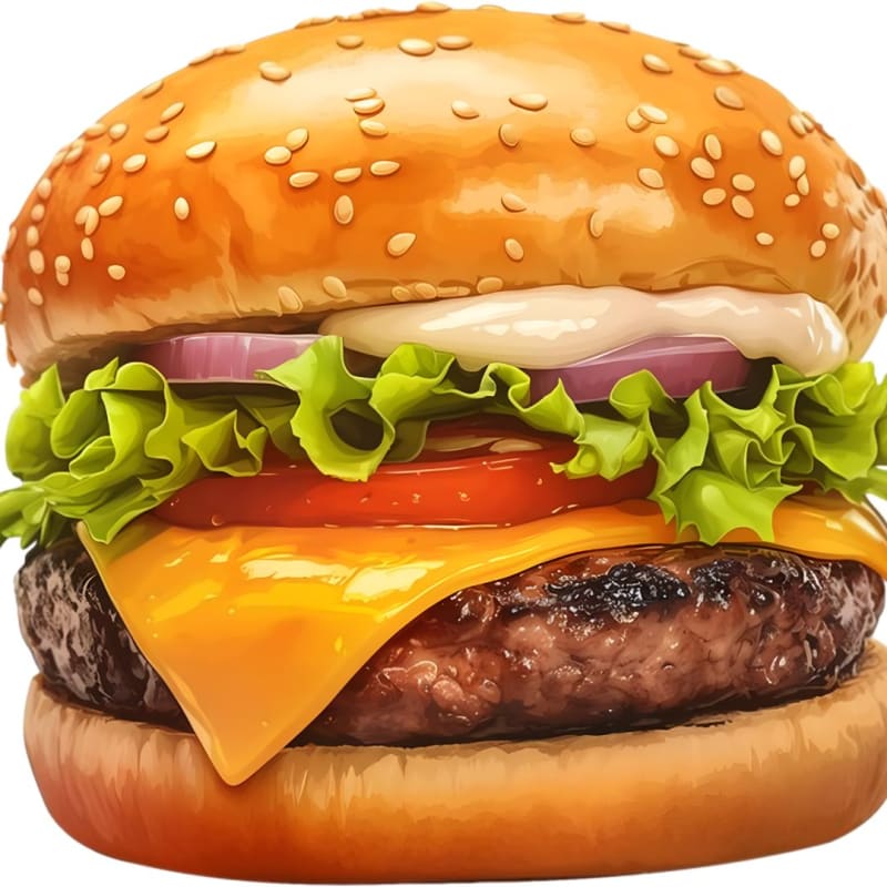 Hamburguesa Clasica Tradicional con Queso