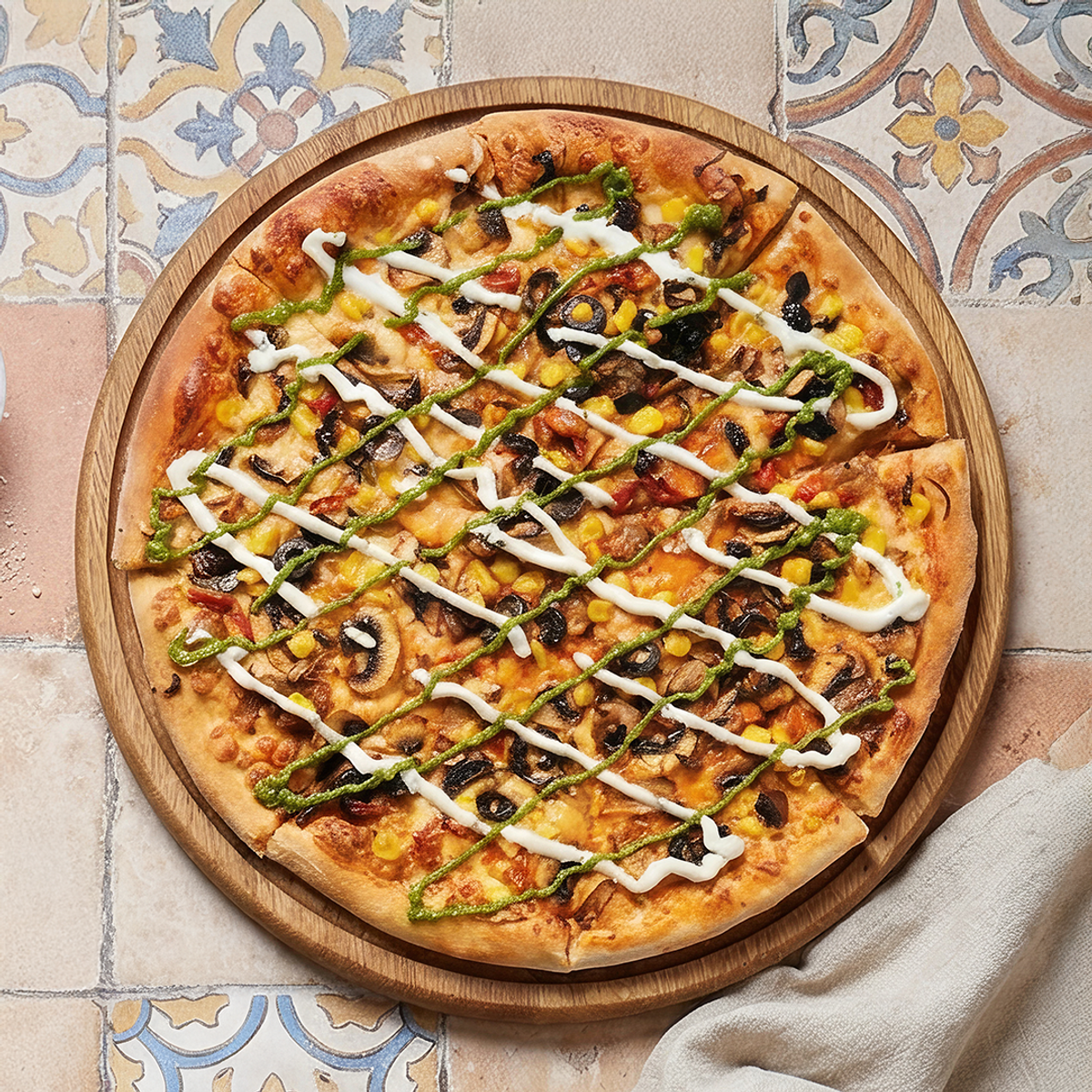 PIZZA VEGETARIANA SUPER TR