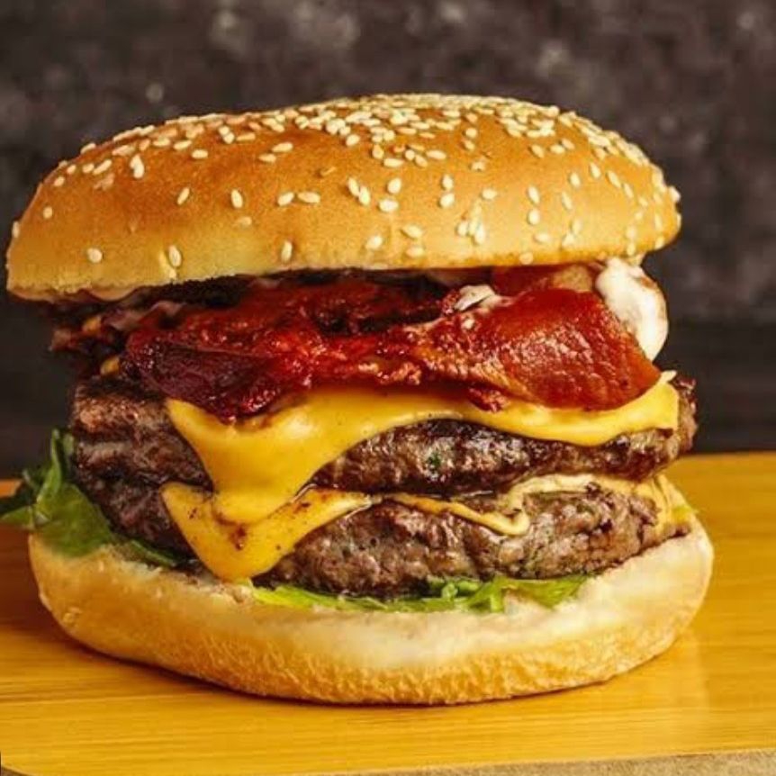Hamburgesa Glotona Doble con Papas