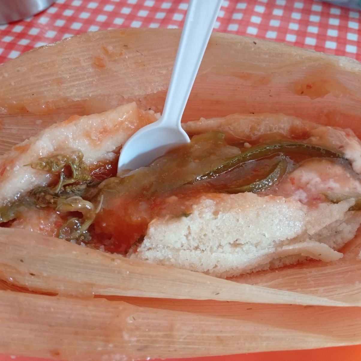Tamal de Rajas con Queso