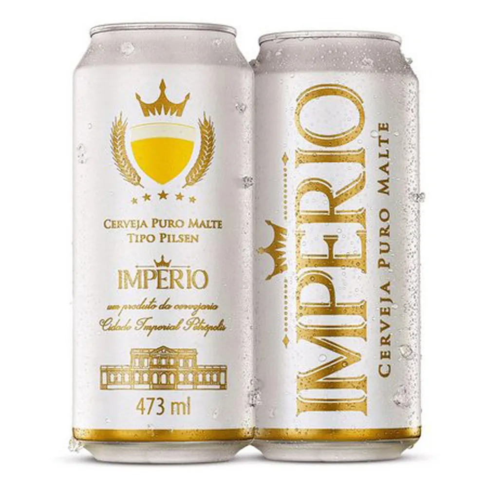 Cerveja império puro malte latão