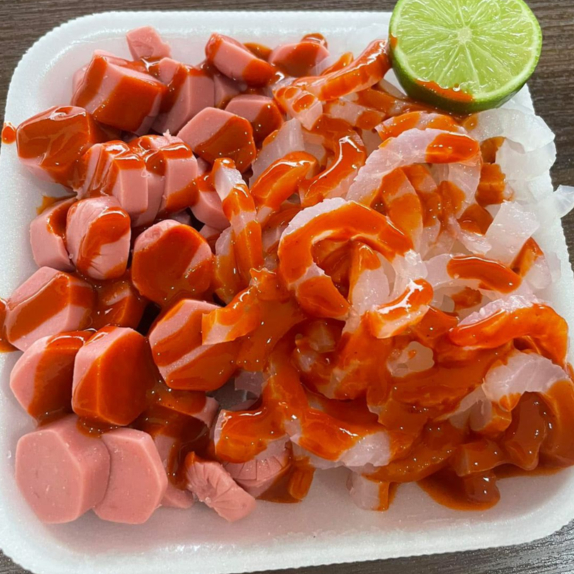 Botana de Salchicha y Cueritos