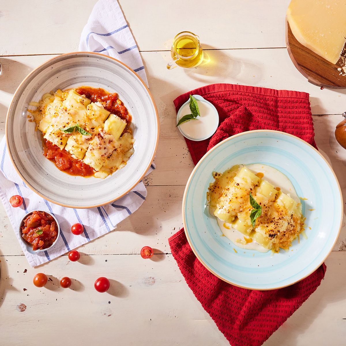 CANELONES DE POLLO GRATINADO