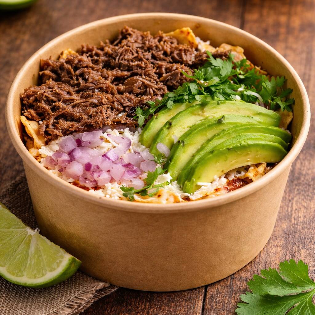 CHILAQUILES BIRRIA DE RES