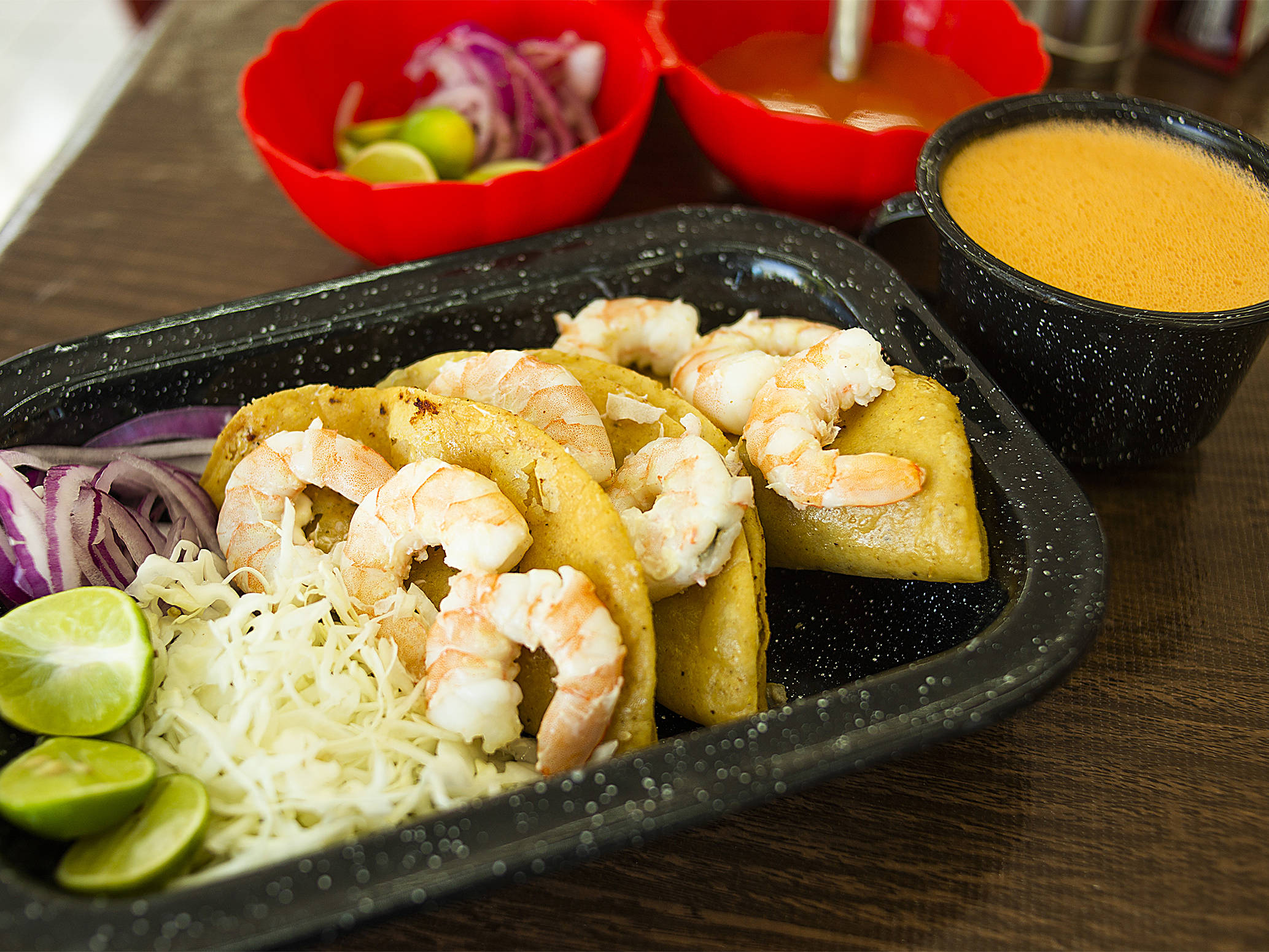 Taco Dorado con Camarón