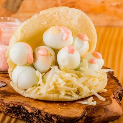 Arepa con huevos