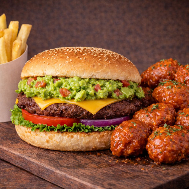Hamburguesa Guacamole con Boneless