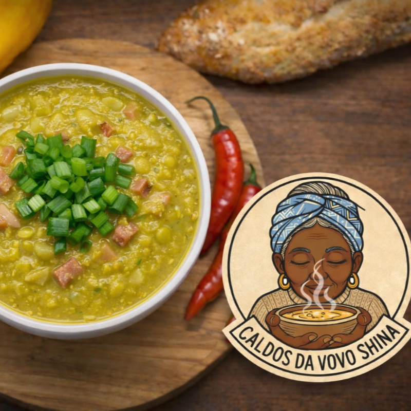 Sopa cremosa e bem temperada com linguiça e alho Esta porção possuí 500ml.