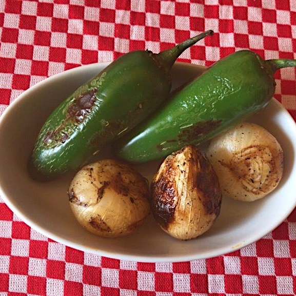 Bolsita de Cebollas y Chiles Asados