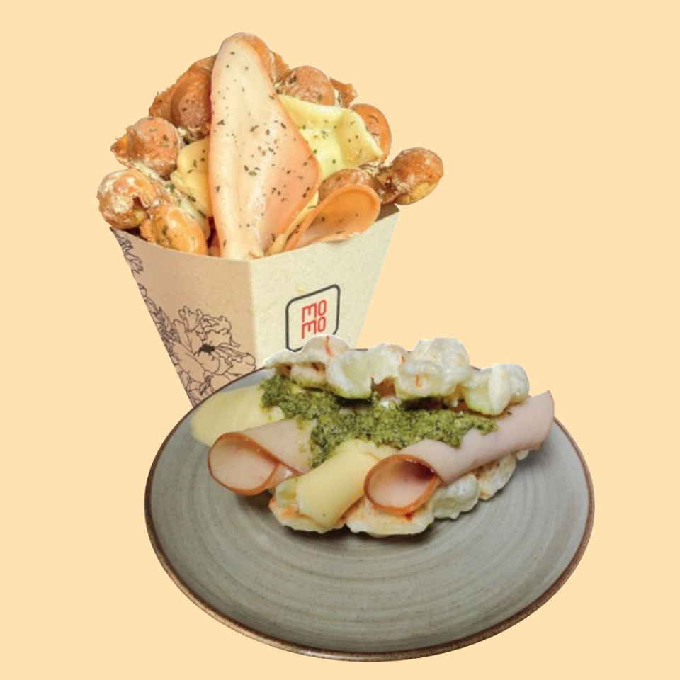 Waffle de Jamón y Queso