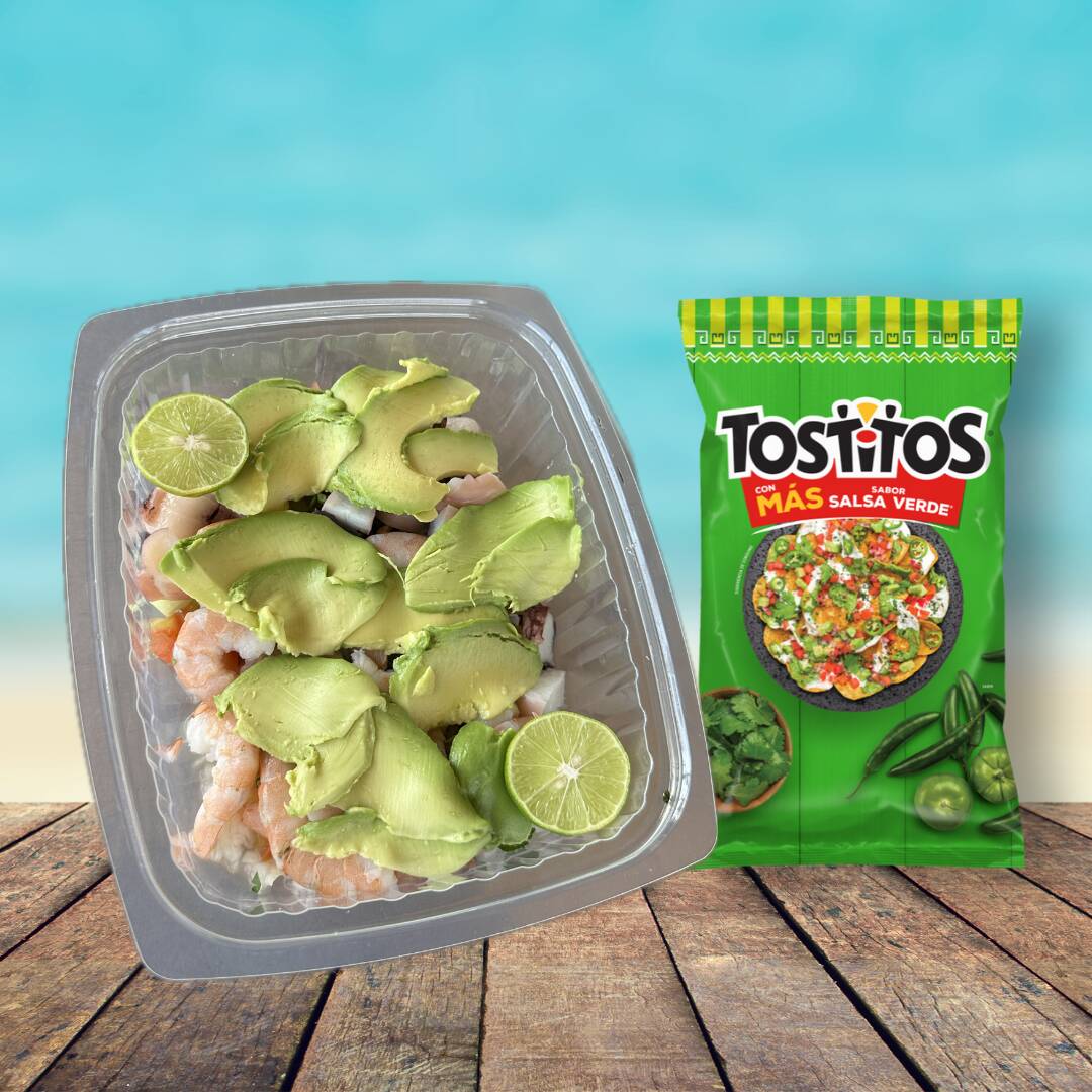 Tostitos con Camarón y Pulpo