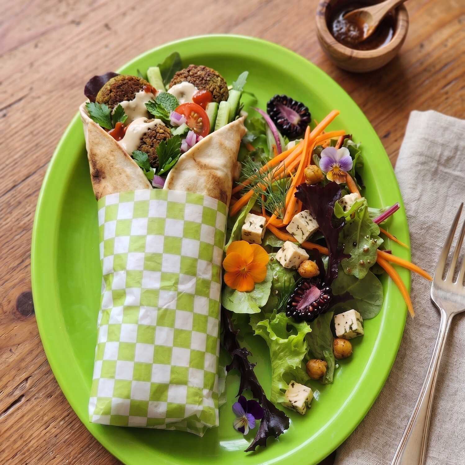 Wrap de Falafel Vegano Individual