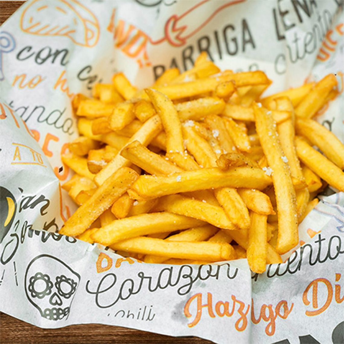 Papas Fritas Compartir Guacamole